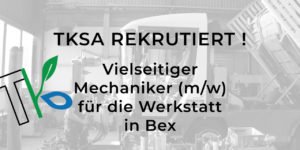 TKSA REKRUTIERT: VIELSEITIGER MECHANIKER (w/m) FÜR DIE WERKSTATT IN BEX