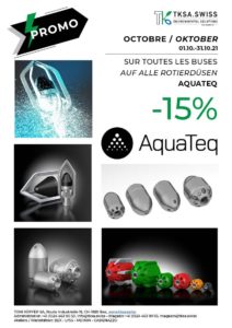 En octobre, profitez d’une incroyable remise de -15% sur les buses de la marque Aquateq – Profitieren Sie im Oktober von einem aussergewöhnlichen Rabatt von -15% auf alle Rotierdüsen der Marke Aquateq.