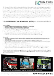 TKSA rekrutiert! Wir suchen einen Aussendienstmitarbeiter (m/w) für die Deutschschweiz tksa stellenangebot aussendienst aussendienstmitarbeiter DE