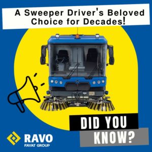 𝗦𝘄𝗲𝗲𝗽𝗲𝗿 𝗱𝗿𝗶𝘃𝗲𝗿’𝘀 𝗳𝗮𝘃𝗼𝘂𝗿𝗶𝘁𝗲 𝗳𝗼𝗿 𝗗𝗲𝗰𝗮𝗱𝗲𝘀!
For years, the RAVO sweeper has been the cherished companion of dedicated street sweeping professionals.